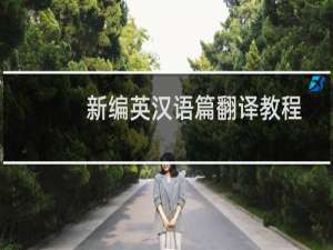新编英汉语篇翻译教程(关于新编英汉语篇翻译教程的简介)