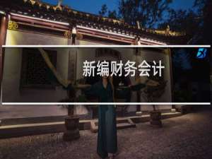 新编财务会计(关于新编财务会计的简介)