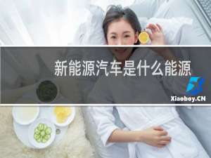 新能源汽车是什么能源