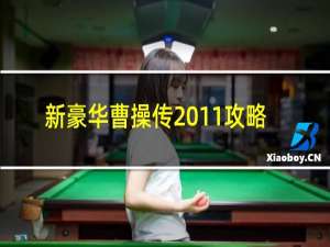 新豪华曹操传2011攻略