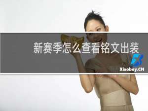 新赛季怎么查看铭文出装