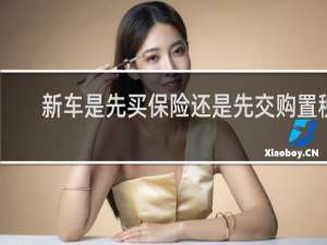 新车是先买保险还是先交购置税
