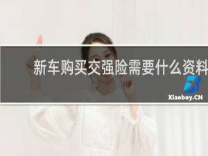 新车购买交强险需要什么资料