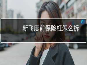 新飞度前保险杠怎么拆