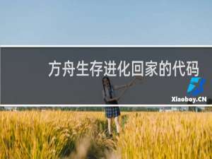 方舟生存进化回家的代码