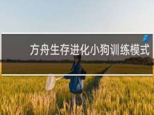 方舟生存进化小狗训练模式