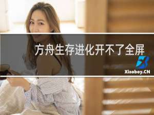 方舟生存进化开不了全屏