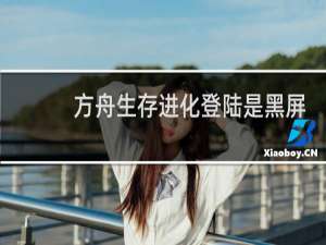 方舟生存进化登陆是黑屏