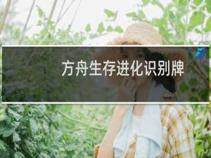方舟生存进化识别牌