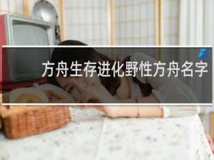 方舟生存进化野性方舟名字