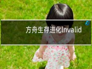 方舟生存进化lnvalid