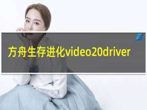 方舟生存进化video driver