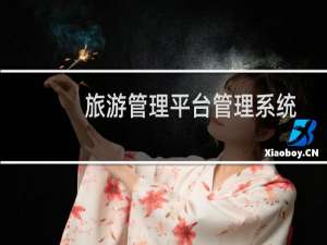 旅游管理平台管理系统