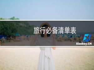 旅行必备清单表