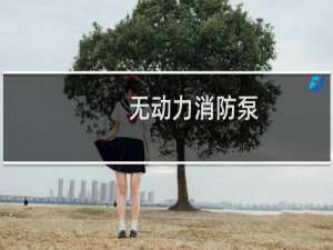 无动力消防泵(关于无动力消防泵的简介)