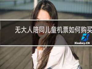 无大人陪同儿童机票如何购买