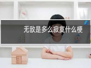 无敌是多么寂寞什么梗？无敌是多么寂寞是什么意思什么梗