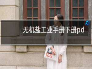 无机盐工业手册下册pdf