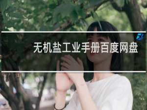 无机盐工业手册百度网盘