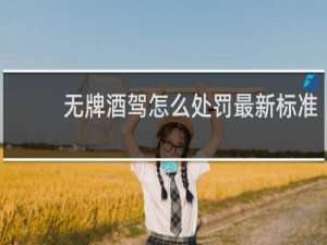 无牌酒驾怎么处罚最新标准