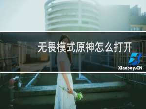 无畏模式原神怎么打开