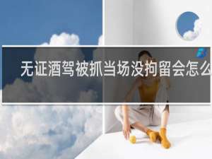 无证酒驾被抓当场没拘留会怎么样