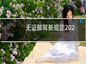 无证醉驾新规定2023标准处罚（无证醉酒驾驶怎么处罚）