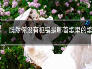 既然你没有犯错是哪首歌里的歌词