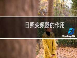 日照变频器的作用