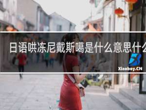 日语哄冻尼戴斯噶是什么意思什么梗