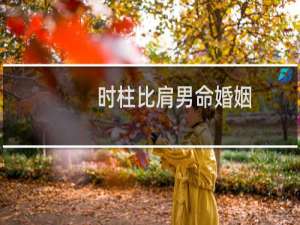 时柱比肩男命婚姻