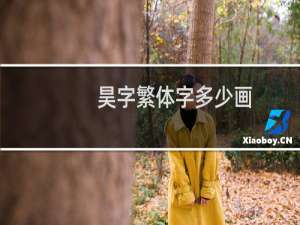 昊字繁体字多少画