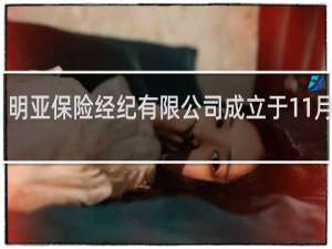 明亚保险经纪有限公司成立于11月几号