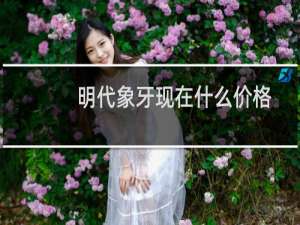 明代象牙现在什么价格