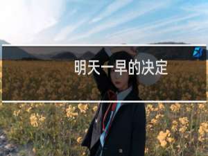 明天一早的决定(关于明天一早的决定的简介)