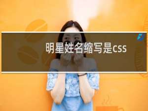 明星姓名缩写是css