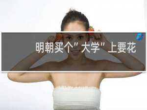 明朝买个”大学”上要花多少钱?