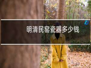 明清民窑瓷器多少钱