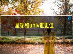 星瑞和uni-v谁更值得入手