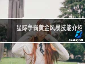 星际争霸黄金风暴技能介绍