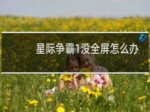 星际争霸1没全屏怎么办