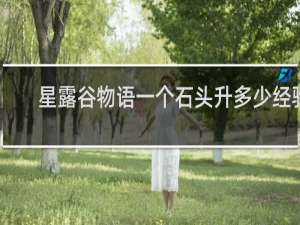 星露谷物语一个石头升多少经验