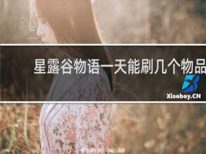 星露谷物语一天能刷几个物品