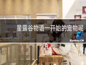 星露谷物语一开始的宠物呢