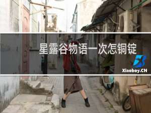 星露谷物语一次怎铜锭