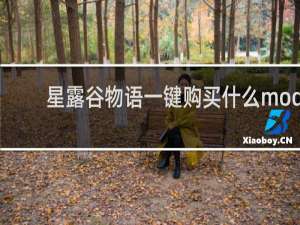 星露谷物语一键购买什么mod