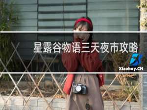 星露谷物语三天夜市攻略