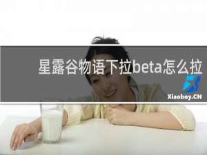 星露谷物语下拉beta怎么拉