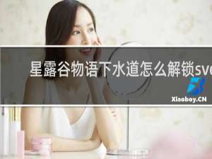 星露谷物语下水道怎么解锁sve