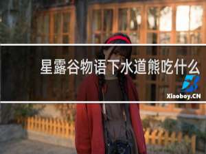 星露谷物语下水道熊吃什么